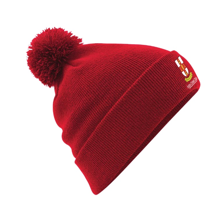 HUTTON CC Original Pom Pom Beanie : Red