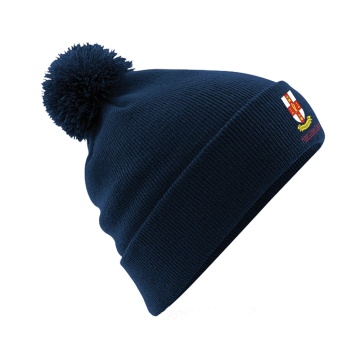 HUTTON CC Original Pom Pom Beanie : Navy