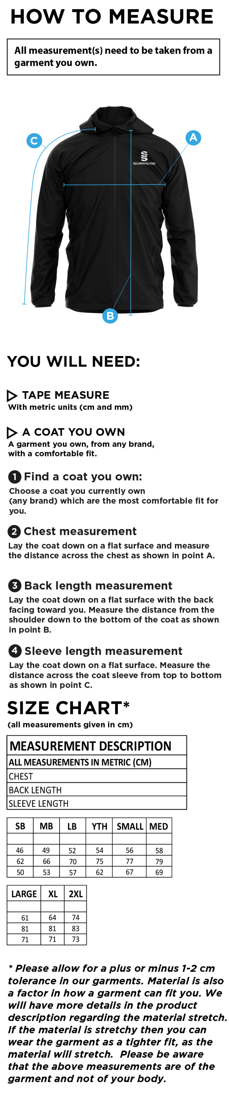 HUTTON CC Dual Elite 1/4 Zip Hoody / Rain Jacket : Navy - Size Guide