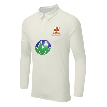 HUTTON CC DUAL LONG SLEEVE CRICKET SHIRT (WOMENS)-Ivory